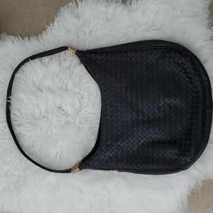 Vintage Braided Leather Shoulder Bag Purse